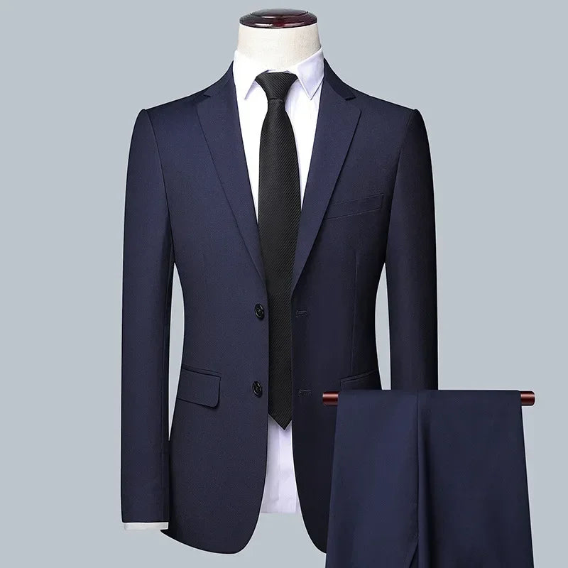 2024 Boutique Men's Fashion Business (Blazer+ Vest + Trousers) Gentleman's Wedding Casual Professional Formal Suit 3 Piece M-6XL