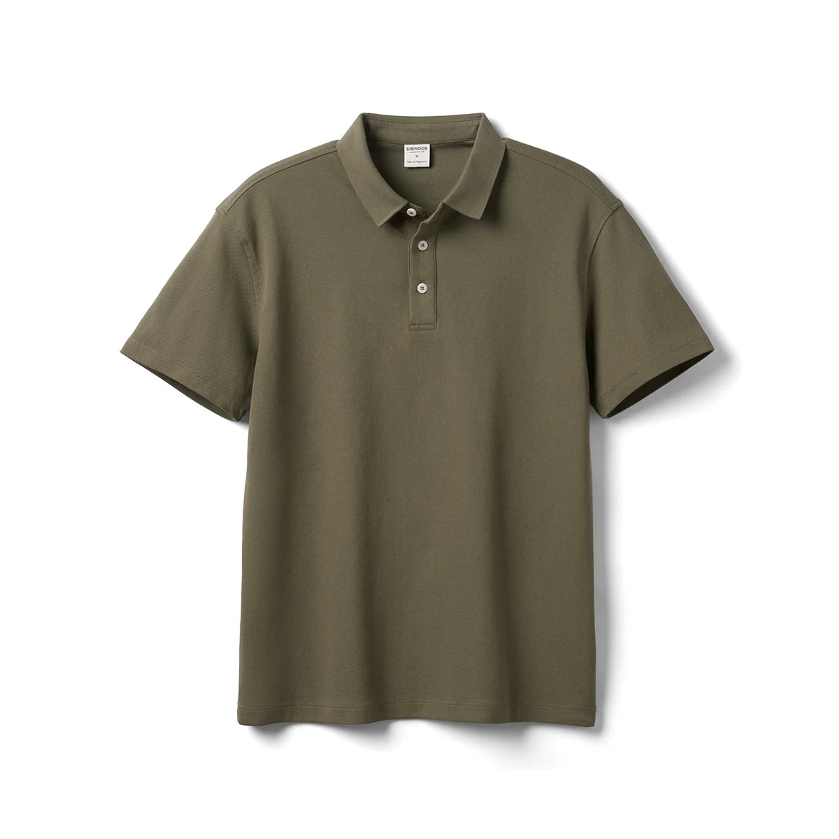 SIMWOOD 2025 Summer New Regular Fit 230gsm Cool Feeling Sorona Pique Fabric Polo Shirts Men Smart Casual T-shirts Tops