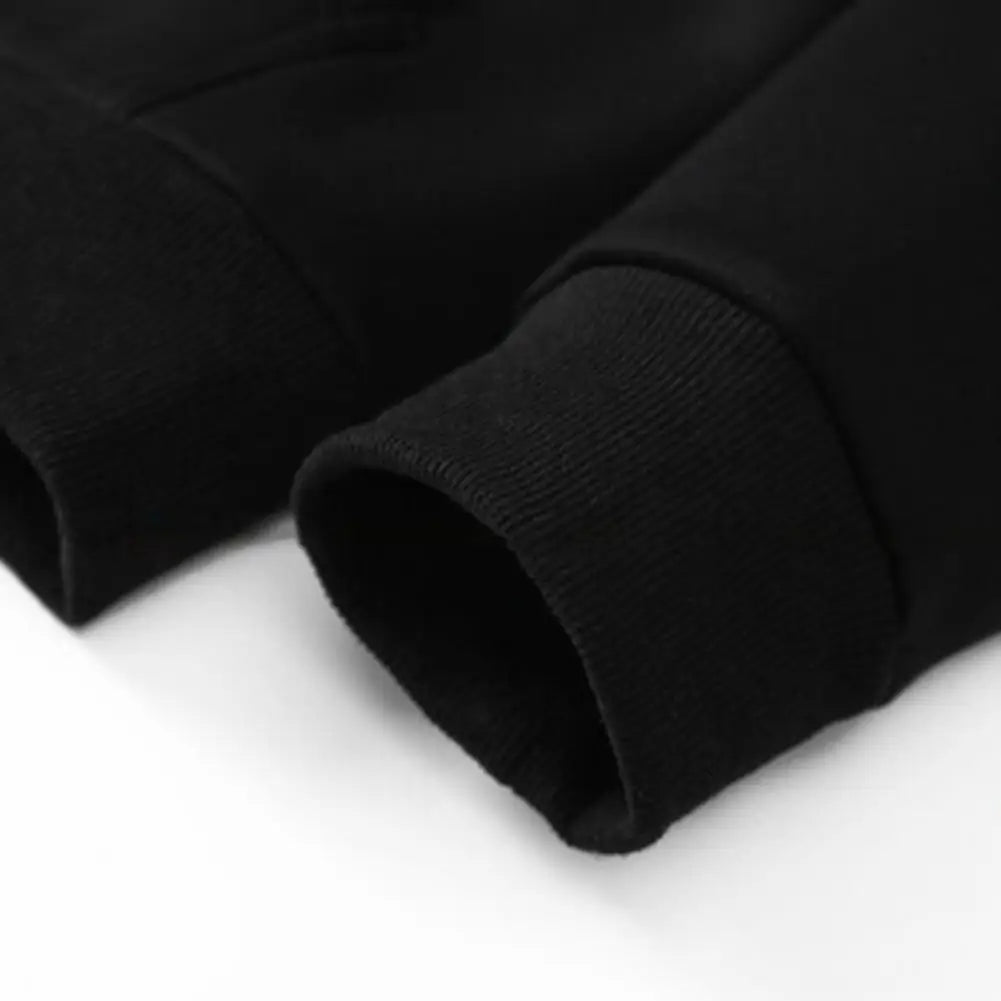 Trendy Sweatshirt Coat Front Pockets Warm Zipper Lamb Wool Jacket Men and Woman Winter Pure Color Plush Lined Cardigan Hoodie