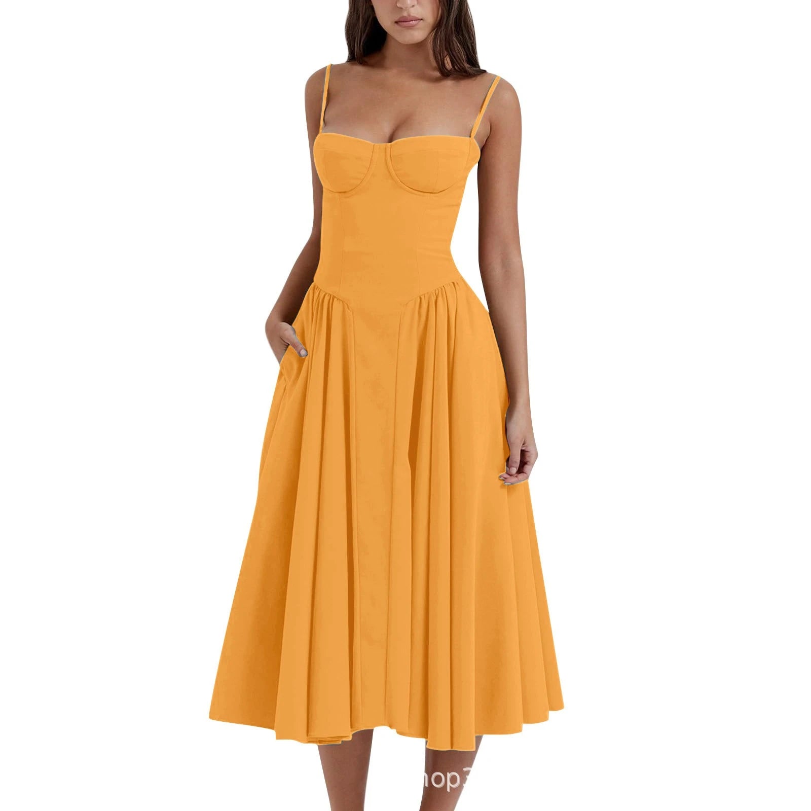 Summer Long Dresses for Women French Retro Spaghetti Straps Dress Corset Slim Sexy Elegant Classy Flower Print Backless Dresses