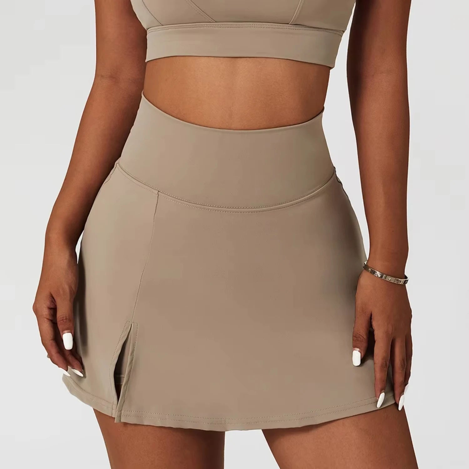 Mini Safe Sports Skirt Workout Tennis Skirts Women Dancing Fitness Shorts High Waist Quick Dry Running Skorts