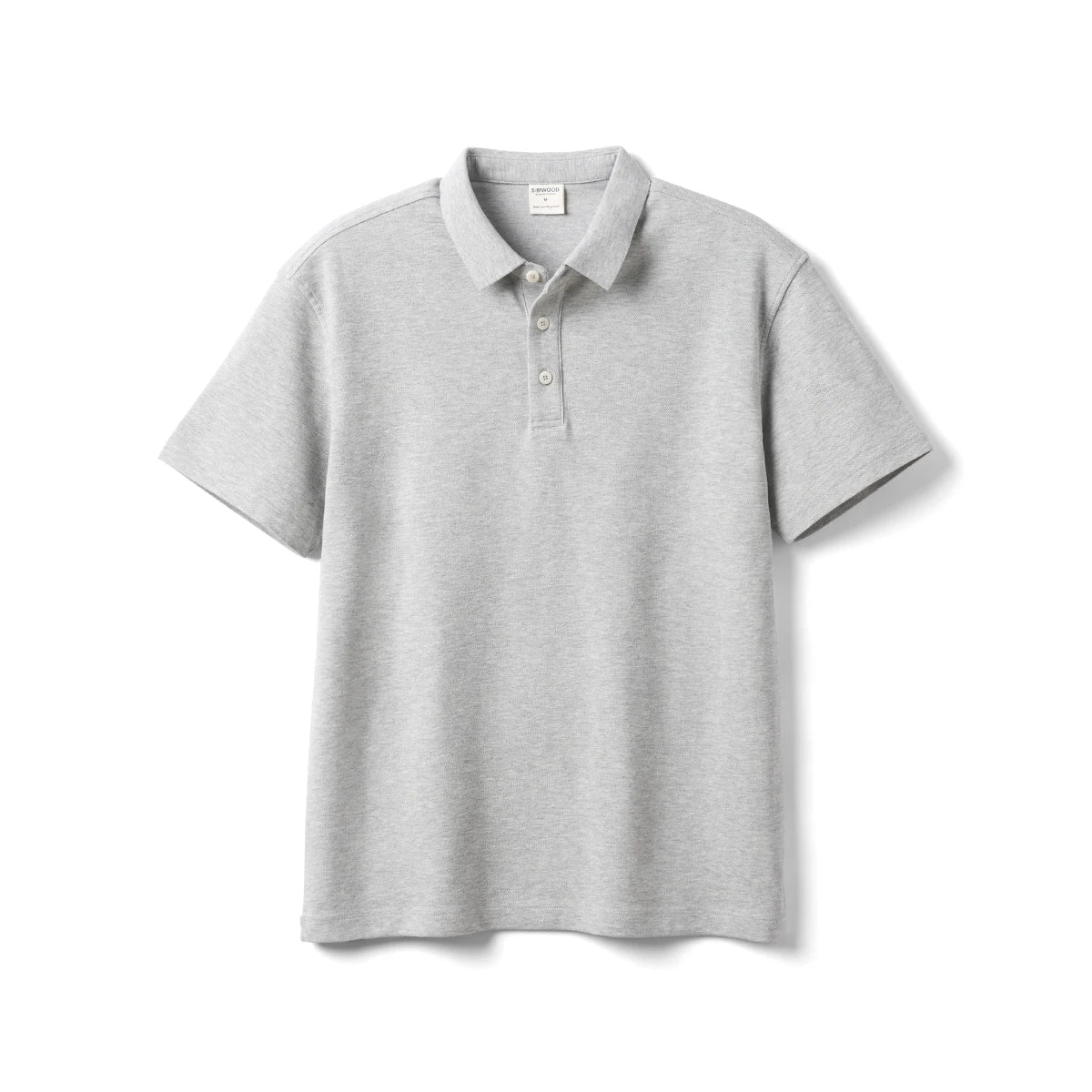 SIMWOOD 2025 Summer New Regular Fit 230gsm Cool Feeling Sorona Pique Fabric Polo Shirts Men Smart Casual T-shirts Tops