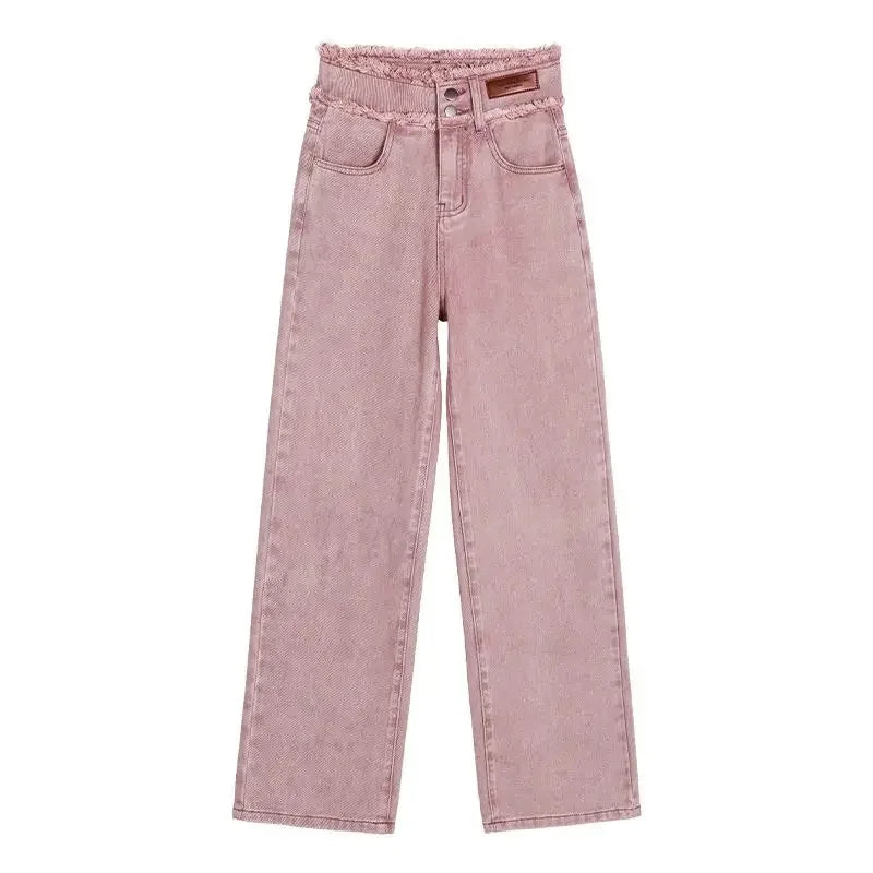 Women's Jeans Wide Leg Loosefit Female Cowboy Pants Korean Fashion on Sale Pant Gyaru Aesthetic Luxury Designer Cool Trousers