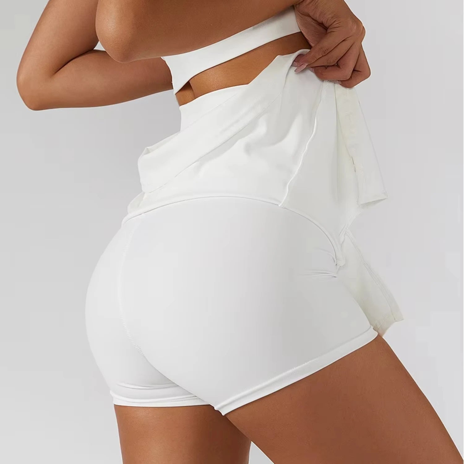 Mini Safe Sports Skirt Workout Tennis Skirts Women Dancing Fitness Shorts High Waist Quick Dry Running Skorts