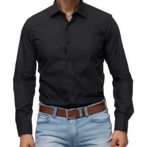 Men's Color-Block Slim Fit Business Shirt