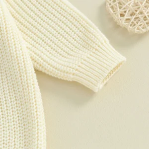 Children s Girls Sweater with Embroidered Letters Crew Neck Long Sleeves Fall Toddler Clothing Cozy Jumpers Stylish Tops