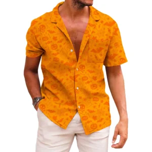 KYKU Funky Hawaiian Shirt for Men Palm Beach Shirts Tropical Vacation Clothes