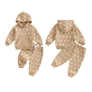 Toddler Boy Winter Outfit Camouflage Print Hoodie Sweatshirt and Jogger Pants Set for Baby Boys 2 Piece Clothing